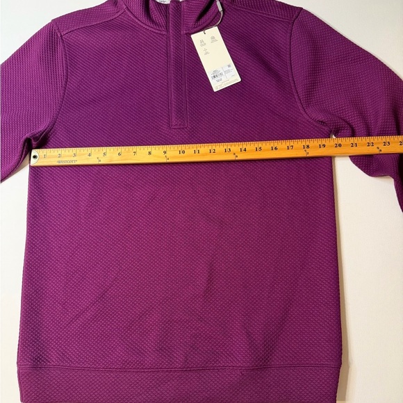 NEW Walter Hagen Golf Clubhouse Midweight 1/4 Zip Mens SMALL Diamond Beet Purple - Picture 5 of 5